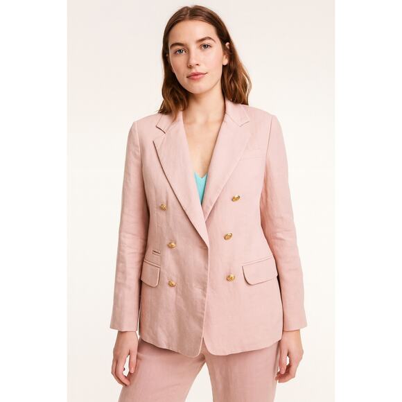 J. Crew Bristol Blazer in Stretch Linen Blend Pale Pink - Picture 1 of 10